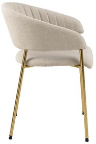 Jídelní židle Ann béžovo-zlatá