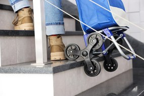 ModernHome Nákupná taška na 6 kolieskach - 25l taška modrá