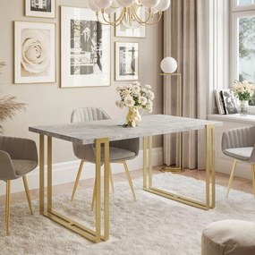 ROZKLADACÍ JEDÁLENSKÝ STÔL BENITO BELLATO ŠEDÝ + ZLATÝ