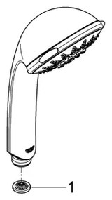 GROHE 28796000 - Ručná sprcha RELEXA 100 Five 100 mm lesklý chróm