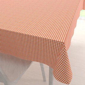 Biante Dekoračný obdĺžnikový obrus Rebeka RE-006 Oranžovo-biela kocka malá 100x140 cm