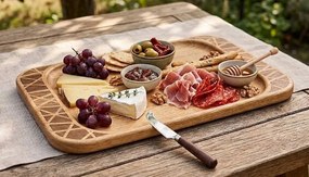 AMADEA Podnos obdĺžnikový gravír ornament, dĺžka 40 cm, český výrobok, český výrobok