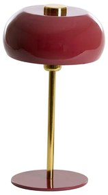 Vínová stolová lampa s kovovým tienidlom (výška 40 cm) Surin – Light &amp; Living