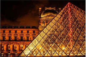 Obraz Louvre v Paríži (90x60 cm)