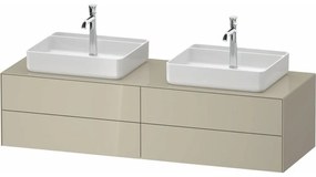 DURAVIT White Tulip závesná skrinka pod dve umývadlá na dosku, 4 zásuvky, 1600 x 550 x 408 mm, taupe vysoký lesk, WT4868BH3H30000