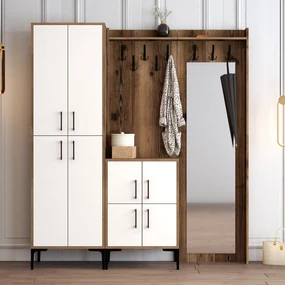 Predsieňová stena Berlin ABC - Walnut, White
