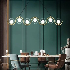 Toolight Toolight, stropné svietidlo 7xG9 APP1441-7CP, zlatá, OSW-01253