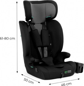 Detská autosedačka pre deti s výškou 76–150 cm, R129, držiak na nápoje ECOTOYS