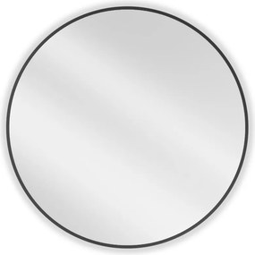Mexen Loft okrúhle kúpeľňové zrkadlo 80 cm, čierny rám - 9850-080-080-000-70
