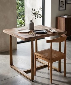 Jedálenský stôl Ankara 80 cm hnedý/zlatý