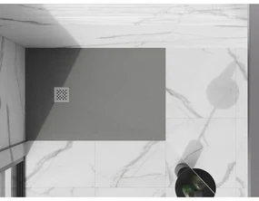 Mexen Stone+, obdĺžniková vanička z minerálneho kompozitu 100 x 80 cm, šedá-betónová, 44618010