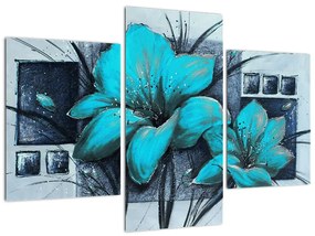 Obraz modré kvety