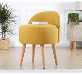 Taburet NIKI, priemer 46 cm, žltý