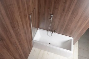 Aqualine Aqualine, VILMA vaňová zástena 600x1400 mm, chrom, číre sklo, AQ6014
