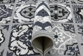 Protišmykový behúň Patchwork - sivý