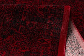 Dywany Łuszczów Koberec DO OBÝVAČKY JEDÁLNE bordó Rámček rozeta orient s strapcami 100x200 cm