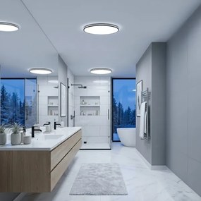 LED stropné svietidlo HUGO LED/16/24/32W/230V 3000/4000/6500K pr. 37 cm IP54 čierna