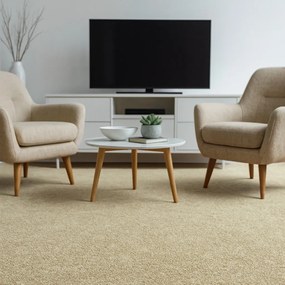 ITC, Metrážny koberec Feliz 056, na mieru, šíře 4m, béžová, filc, detská izba