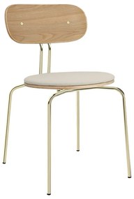 Jedálenská stolička v krémovo-zlatej farbe Curious - UMAGE