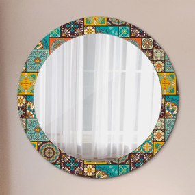 Okrúhle ozdobné zrkadlo Arabský vzor fi 70 cm