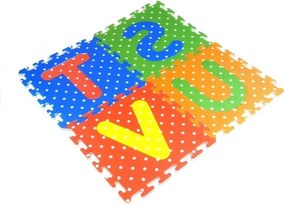 LEAN Penové puzzle na podlahu abeceda a čísla 36 kusov