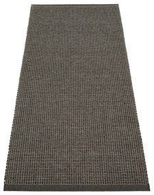 Antracitový vnútorný a vonkajší behúň 70x180 cm Emm Black Linen – Pappelina