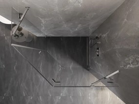 Mexen Lunar, päťuholníkový sprchový kút s pravým sklonom 100 x 80 cm, 8mm číre sklo, chrómový profil, 831-100P-080L-01-00-P