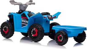 LEAN CARS Modrá batériová štvorkolka XMX630T s prívesom