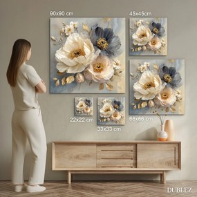 DUBLEZ | Drevený obraz kvetov - Pivonky