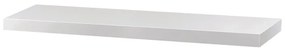 Polička nástěnná 80 cm, MDF, barva bílý vysoký lesk, baleno v ochranné fólii
