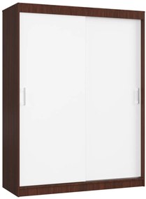 Šatní skříň CLP Mono 150 cm wenge/bílá