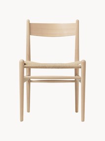 Drevená jedálenská stolička's ručne tkaným sedadlom CH36