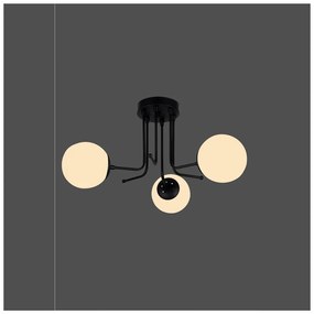 Čierne stropné svietidlo Squid Lighting Star, výška 34 cm