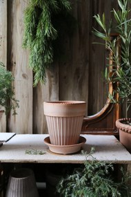 Malý kvetináč Simona s podstavcom 12 cm ružový