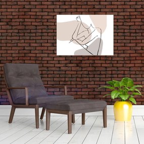 Obraz - Woman body line art N⁰1 (70x50 cm)