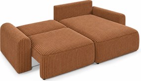 Rozkladacia obojstranná sedacia súprava do L NORDEN TILIA 250x140 cm, terakotová