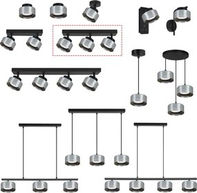 BRILAGI - LED RGB stmievateľné bodové svietidlo AURA LUX 3xGX53/14W/230V Wi-Fi Tuya čierna/dymová