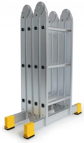 ALVE Rebrík hliníkový štvordielny kĺbový 4413 PROFI PLUS FORTE