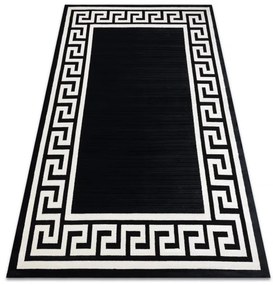 Koberec PEARL 51327H rám / grécky / štrukturálny, čierny