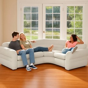 Nafukovacia rohová sedačka Intex 68575 – pre 4 osoby, 257 x 203 x 76 cm