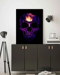 Gario Obraz na plátne Fialová lebka a plameň - Nikita Abakumov Rozmery: 40 x 60 cm