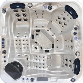 Akrylátová vírivka Spring - vystavený model mramorovo-biela s hnedou bočnicou