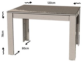 Jedálenský stôl Single 120 cm orech