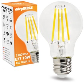 BERGE LED žiarovka E27 A60 10W neutrálna biela