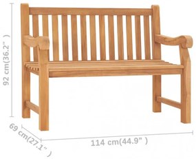 vidaXL Záhradná lavička 114 cm masívne teakové drevo-