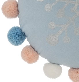 Atmosphera Créateur d'intérieur Detský vankúš Pompoms – okrúhly, dekoratívny, s farebnými brmbolcami pre dievčatá