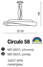 Retro luster Circulo 58 biele