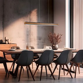 LED závesné svietidlo v čierno-prírodnej farbe Deacon – Trio