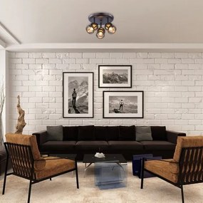 Rabalux Stropné bodové svietidlo Oberon 3x40W | E14 | IP20 - kávová, jantárové sklo