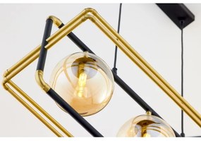 Jupiter 2027 - Luster na lanku FIORI 3xG9/10W/230V čierna/zlatá/béžová